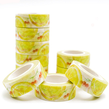 10m*15mm Creative Lemon Cherries Washi Tape Adhesive Paper Tape School Office Supplies Decorative Masking Tape Sticker 1 PCS 2024 - buy cheap