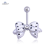 Bisutería blanca de mariposa para mujer, Piercing del Ombligo, perforación en el Ombligo, Piercing del vientre, joyería, 1 ud. 2024 - compra barato