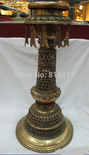 Bi00880 candelabro suspenso com escultura vazada, candelabro com 22 polegadas, budismo fane, bronze, dourado 2024 - compre barato