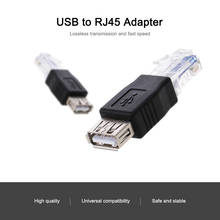 USB к RJ45 адаптеру портативный USB2.0 гнездовой к Ethernet RJ45 штекер адаптера разъем использовать для ADSL модема 2024 - купить недорого
