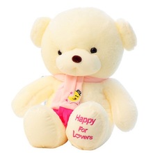 30-100cm White Teddy Bear Ted Plush Toys Soft Teddy Dolls Valentine Girlfriend Gift Christmas Present Bear with Scarf Lovers 2024 - buy cheap