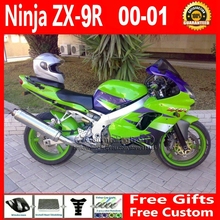 Compression mold bodykit for Kawasaki fairing kits ZX9R 2000 2001 ZX 9R 00 01 Ninja customize green purple body parts+7Gifts 2024 - buy cheap