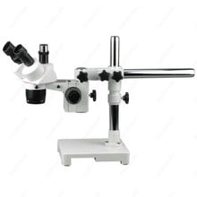 Microscopio estéreo Trinocular con soporte de brazo único, suministros de AmScope, 10X-20X-30X-60X 2024 - compra barato