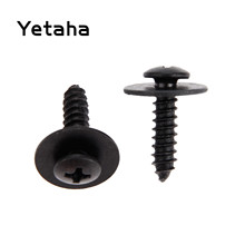 Yetaha 20Pcs Universal Car Fender Screw Retainer Clips 6mm Hole Metal Rivet Fastener Self-Tapping Phillips Screws 2024 - buy cheap