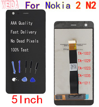 ЖК-дисплей WEIDA 5 дюймов для Nokia 2, N2, TA-1007, TA-1029, TA-1023, TA-1035, сенсорный экран с цифровым преобразователем в сборе с инструментом 2024 - купить недорого