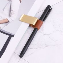 1 pc. Brass and Stainless Steel Metallic Leather Pencil Holder Vintage Clip Dairy Notebook Spiral Pencil Holder Loose Leaf Clip 2024 - buy cheap