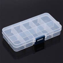 10 Grids Compartments Plastic Transparent Organizer Jewel Bead Case Cover Container Storage Box for Jewelry Pill 2024 - купить недорого