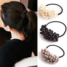 1Pc Imitation Pearl Elastic Rubber Bands Ring Headwear For Women Elastic Hair Band Scrunchy Rope Hair Jewelry 2024 - buy cheap