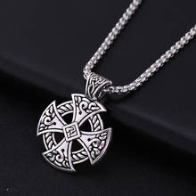 Lemegeton Viking necklace Stainless steel Chain Cross Alloy Pendant Necklace For Men Irish Druid Necklace Jewelry 2024 - buy cheap