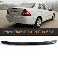 C Class Carbon Fiber Rear Spoiler Lip Wing For Mercedes Benz W203 C240 C320 C55 AMG 2001 - 2006 2024 - buy cheap