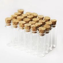 1000pcs/lot 11*35mm 2ml Mini Pendant Empty Tiny Clear Wishing Message Glass Bottles Vials with Cork Stopper Glass Jars Container 2024 - buy cheap