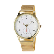 Fashion Business Simple Stainless Steel Mesh Belt Buckle Brown Quartz Wristwatch Men's Watches Analog maschi Round Clocks B40 2024 - buy cheap