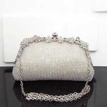 New Diamonds Chain Evening Bag Silver Wedding Bags For Bride Women Messenger Party Handbag Elegant Clutch 2024 - buy cheap