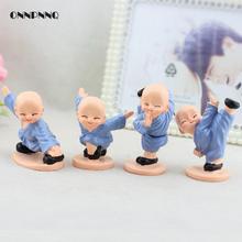 4pcs Kawaii Shaolin Little Monk Kung Fu Boy Resin Figurine Ornaments Gifts Craft Buddha Figurines Miniature Figurines Home Decor 2024 - buy cheap