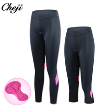 CHEJI Womens Ladies Cycling Pants Breathable Gel Padded 3/4 Shorts MTB Road Bike Clothing Bicycle Tights & Pants Sportswear 2024 - buy cheap