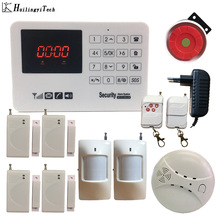 433MHz GSM Home Alarm Security System Door Detector Infrared Detector Touch Keyboard with Smoke Detector Gsm Home Burglar alarm 2024 - buy cheap