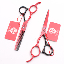 Left-Hand 5.5Inch 16cm Purple Dragon Red&Black Professional Barber Scissors Cutting Scissors Thinning Shears Hair Scissors Z8001 2024 - buy cheap