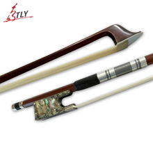 TONGLING Exquisite Full Size Violin Fiddle Bow Ebony Frog w/ Colored Abalone Shell High Grade White Horsehair 2024 - buy cheap