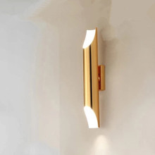 Luminária de parede moderna estilo nórdico, luminária de cabeceira em ouro com estilo minimalista, modelo de luxo, para sala de estar, plano de fundo, quarto 2024 - compre barato