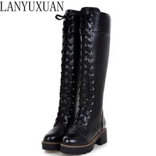 Botas de inverno femininas tamanho grande 34-43, botas acima do joelho, sexy, salto alto, sapatos de inverno, bico arredondado, cavaleiro, 2017-7 2024 - compre barato