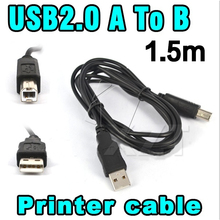 PZ-Adaptador de Cable de datos para impresora, Cable de 1,5 M, USB 2,0 A B, adaptador de datos macho para impresora Epson Canon HP 2024 - compra barato