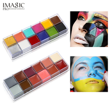 IMAGIC 12-color Professional Body Painting Cream Waterproof Oil Paint Palette Plant Pigment Extraction Body Paint Makeup Tool 2024 - buy cheap