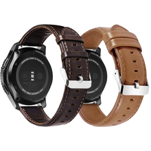 20mm 22mm Leather Strap For Samsung Gear Sport S2 S3 Classic Frontier galaxy watch 42mm 46mm huami amazfit Bip Wrist Strap Band 2024 - buy cheap