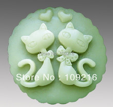 1 Uds. Amantes de los gatos (50455), moldes de silicona hechos a mano para artesanía de jabón 2024 - compra barato