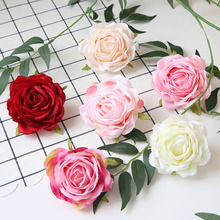 20PCS 9CM 9color Silk Rose Flower Head  Artificial Flower Wedding Decoration DIY Flower Decorative Flower Bouquet 2024 - buy cheap