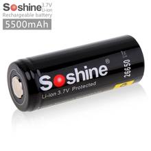 Soshine 3.7V 5500mAh Large Capacity 26650 Li-ion Rechargeable Battery with Protected PCB for LED Flashlights / Headlamps 2024 - buy cheap