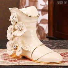 Europe ceramic Fashion creative shoes flower vase home decor crafts room decoration garden pot shoe vase porcelain figurines 2024 - buy cheap