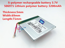 506971 3.7V,3200mAH (polymer lithium ion battery) Li-ion battery for tablet pc 7 inch 8 inch 9inch polymer battery 2024 - buy cheap