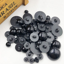 50pcs Mix Black Buttons Plastic For Scrapbooking Half-Pearl Shank Buttons Animal Eyes For Toys DIY Hand Clothing Sewing PT260 2024 - buy cheap