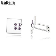 BeBella crystal cufflink men cufflinks Made with Swarovski Elements for Father's Day gift 2024 - buy cheap