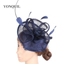 Elegant Women Vintage Party Hat Fascinators Sinamay Headbands Pillbox Hats Wedding Headwear Derby Races Hair Accessories SYF272 2024 - buy cheap