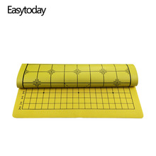 Easytoday Chinese Chess Board Synthetic Leather Go Game Chessboard Two In One Soft Chess Cloth High Quality Accessories 2024 - buy cheap
