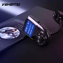 Vehemo Bluetooth автомобили портативный универсальный автомобильный Bluetooth автомобильный fm-передатчик беспроводной передатчик USB зарядное устройство 2024 - купить недорого