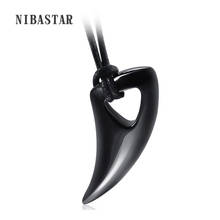 Fashion Black Stainless Steel Necklace Bull Horn Design Man Jewelry Punk Biker Men's Pendants Necklaces 2024 - buy cheap