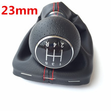 Newbee 23mm Car Manual Gear Shift Knob Lever Stick Pen Head Leather Gaiter Boot Cover Case For Audi A3 8L 2001 2002 2003 2024 - buy cheap