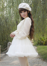 Faldas de princesa lolita, minivestido de baile liso, con lazo, CQ03 2024 - compra barato