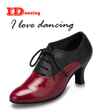 Genuine leather ladies dance shoes Ballroom salsa tango square fashion shoes balck winter and autumn  women shoes JuseDanc 2024 - buy cheap