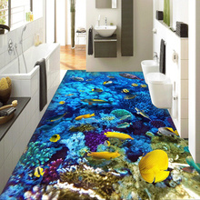 Custom Mural Wallpaper 3D Underwater World Bedroom Bathroom Art Decor Wear Non-slip Waterproof Self-adhesive Floor Wallpaper 2024 - buy cheap