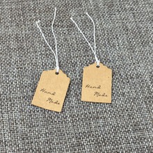 600pcs kraft paper tags +600pcs string Scallop Head Label Luggage Wedding hand made Tag 3x2cm 2024 - buy cheap