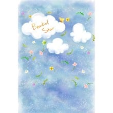 Cartoon Photography Backdrops White Clouds Flowers Backgrounds for Photo Studio Children Kid Vinyl Cloth Fundo Fotografia Custom 2024 - buy cheap