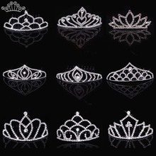 Crystal Rhinestone Bridal Hair Accessories Princess Crown Tiara Bridesmaid Wedding Birthday Prom Hair Accessories 2024 - buy cheap