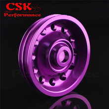 Racing Light Weight Aluminum Crankshaft Pulley OEM Size for 92-95 Civic SOHC D16 Red / Purple / Blue 2024 - buy cheap