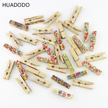 HUADODO 10pcs 3.5cm Wooden printing Craft Pegs Clothes Paper Photo Hanging Spring Clips Clothespins For Message Cards 2024 - buy cheap