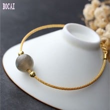 Pulsera fina de Plata de Ley 925 para mujer, pulsera de plata con piedra lunar natural a la moda, 2019 2024 - compra barato