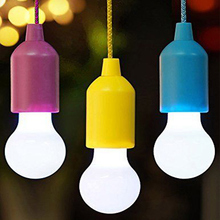 Outdoor Portable Pull Bulb Light LED Lamp Camping Lantern Battery Powered Colorful LED Bulb Hanging Lamp White Lighting CA 2024 - buy cheap