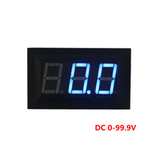 4PCS/LOT New Upgrade Mini DC 0- 99.9V  DC Voltmeter Voltage Panel Meter 3V Power Supply Blue LED Display 2024 - buy cheap